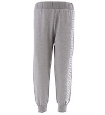 Versace Jogginghosen - Grau Meliert/Wei m. Print