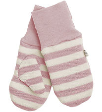 Racing Kids Wanten - Wol/Katoen - Dusty Rose/Ivory