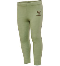 Hummel Leggings - Wool - hmlWolly - Oil Green