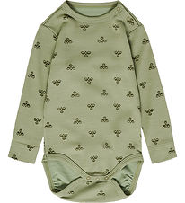 Hummel Bodysuit l/s - Wool - hmlBambo - Oil Green