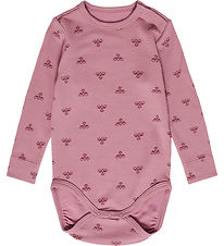 Hummel Romper l/s - Wol - hmlBambo - Nostalgie Rose