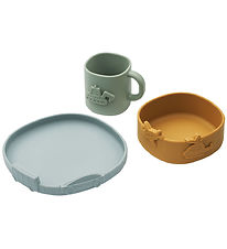 Liewood Dinner Set - Chin - Blue Fog Mist