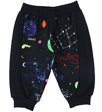 Versace Pantalon de Jogging - Galaxy - Noir av. Imprim