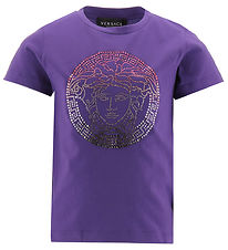 Versace T-shirt - Liten m. Logo/Strass
