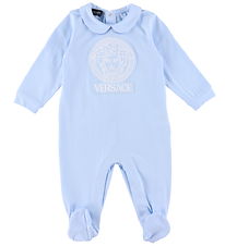 Versace Jumpsuit M/f - Light Blue/White w. Logo