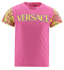 T-Shirt Versace - Fuchsia av. Jaune