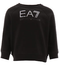 EA7 Sweat-shirt - Noir av. Argent