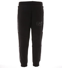EA7 Sweatpants - Black w. Logo Stripes