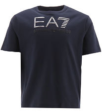 EA7 T-shirt - Navy w. Silver