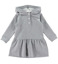 Moncler Sweat Dress - Grey Melange w. White