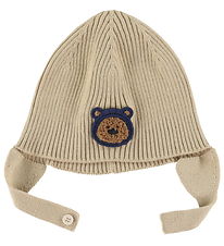 Moncler Beanie - Knitted - Sand w. Soft Toy