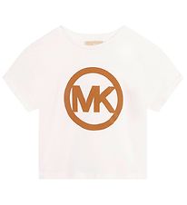 Michael Kors T-shirt - Beskuren - Off White m. Brun