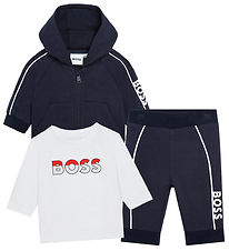 BOSS Gift Box - Blouse/Sweatpants/Cardigan - Navy/White w. Print