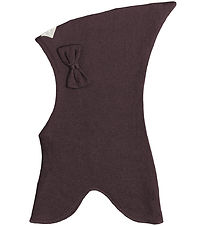 Racing Kids Balaclava - 2-kerroksinen - Dark Plum Brown, Rusetti