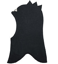 Racing Kids Balaclava - Wool/Cotton - 2-layer - Black w. Thanks