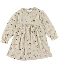 Joha Dress - Wool - Beige w. Mushrooms