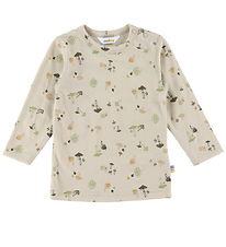 Joha Blouse - Wol - Beige m. Paddestoelen