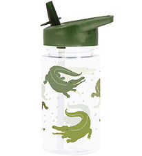 A Little Lovely Company Vattenflaska m. Sugrr - 450 ml - Crocod