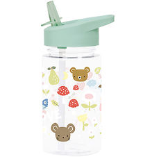 A Little Lovely Company Water Bottle w. Straws - 450 mL - Joy