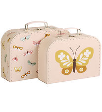 A Little Lovely Company Cardboard Suitcase - 2 pcs - Butterflies