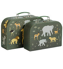 A Little Lovely Company Cardboard Suitcase - 2 pcs - 29x20/25.5x