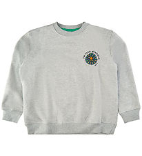 The New Sweatshirt - TnHuxley - Grey Melange w. Hawk