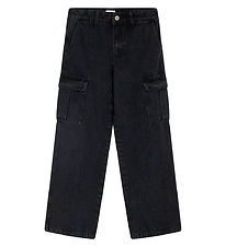 Grunt Jeans - Worki Low Waist Cargo - Svart