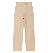 Grunt Trousers - Worker - Egg Shell/White Striped