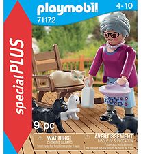 Playmobil Special Plus - Grandma with Cats - 71172 - 9 Parts
