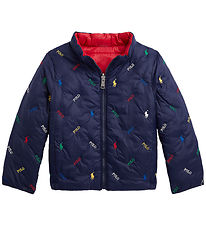 Polo Ralph Lauren Padded Jacket - Reversible - Red/Navy w. Logos