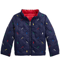 Polo Ralph Lauren Steppjacke - Umkehrbar - Rot/Navy m. Logos