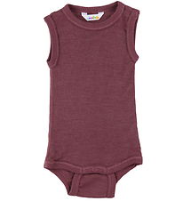 Joha Bodysuit Sleeveless - Rib - Wool/Silk - Bordeaux