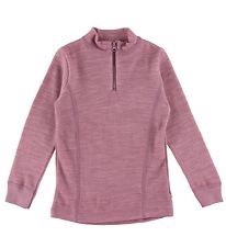 Joha Blouse m. Rits - Wol/Bamboe - Rose