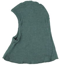 Joha Balaclava - Rib - Wool/Silk - 2-layer - Dark Green