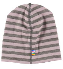 Joha Beanie - Wool - 2-layer - Pink/Grey