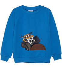 Minymo Sweatshirt - Vallarta Blue w. Monster truck