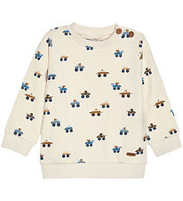 Minymo Sweatshirt - Sandshell w. Cars