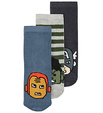 Name It Socks - NmmAnty Avengers - 3-Pack - India Ink/Bluefin/