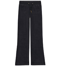 Molo Byxor - Velour - Annie - Purple Black
