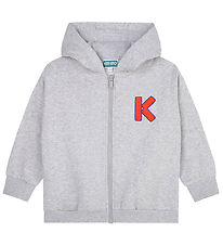 Kenzo Cardigan - Grey Melange w. Orange