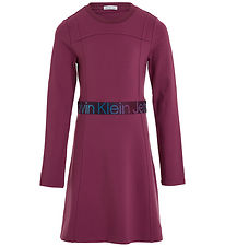 Calvin Klein Kjóll - Amaranth M. Svart/Marglitt