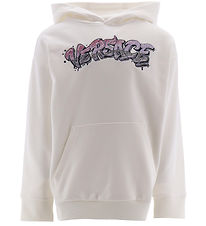 Versace Hoodie - White w. Rhinestone