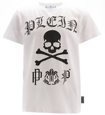 Philipp Plein T-Shirt - Blanc av. Noir/Strass