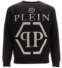 Philipp Plein Blouse - Cotton/Wool - Black w. Logo