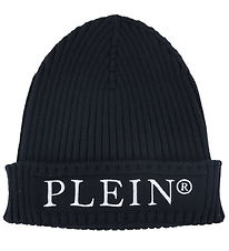 Philipp Plein Beanie - Cotton/Wool - Black w. White