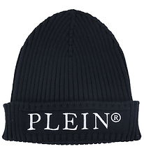 Philipp Plein Bonnet - Coton/Laine - Noir av. Blanc