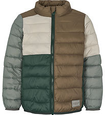 MarMar Vadderad jacka - Vegan Puffer - Owe - Dark Leaf Block