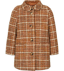 MarMar Jacket - Polyester/Wool - Olive - Caramel Check