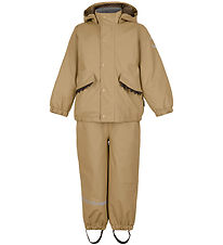 Mikk-Line Rainwear w. Thermo/Suspenders - PU - Rec Warm - Kelp