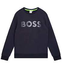 BOSS Sweatshirt - Navy w. White